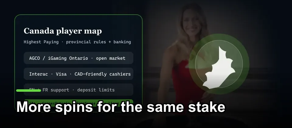 Canada regulation and banking map for highest paying online casino players
